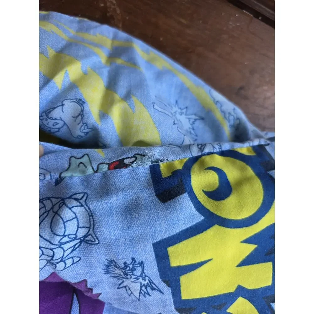 Vintage Nintendo 1998 Pokemon Full Size Bed Comforter Blanket 86x72in USA Made